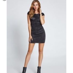 Guess creased slinky off shoulder dress